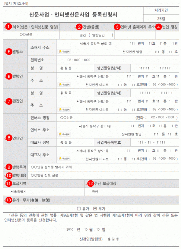 인터넷신문사 창업 및 등록 방법은