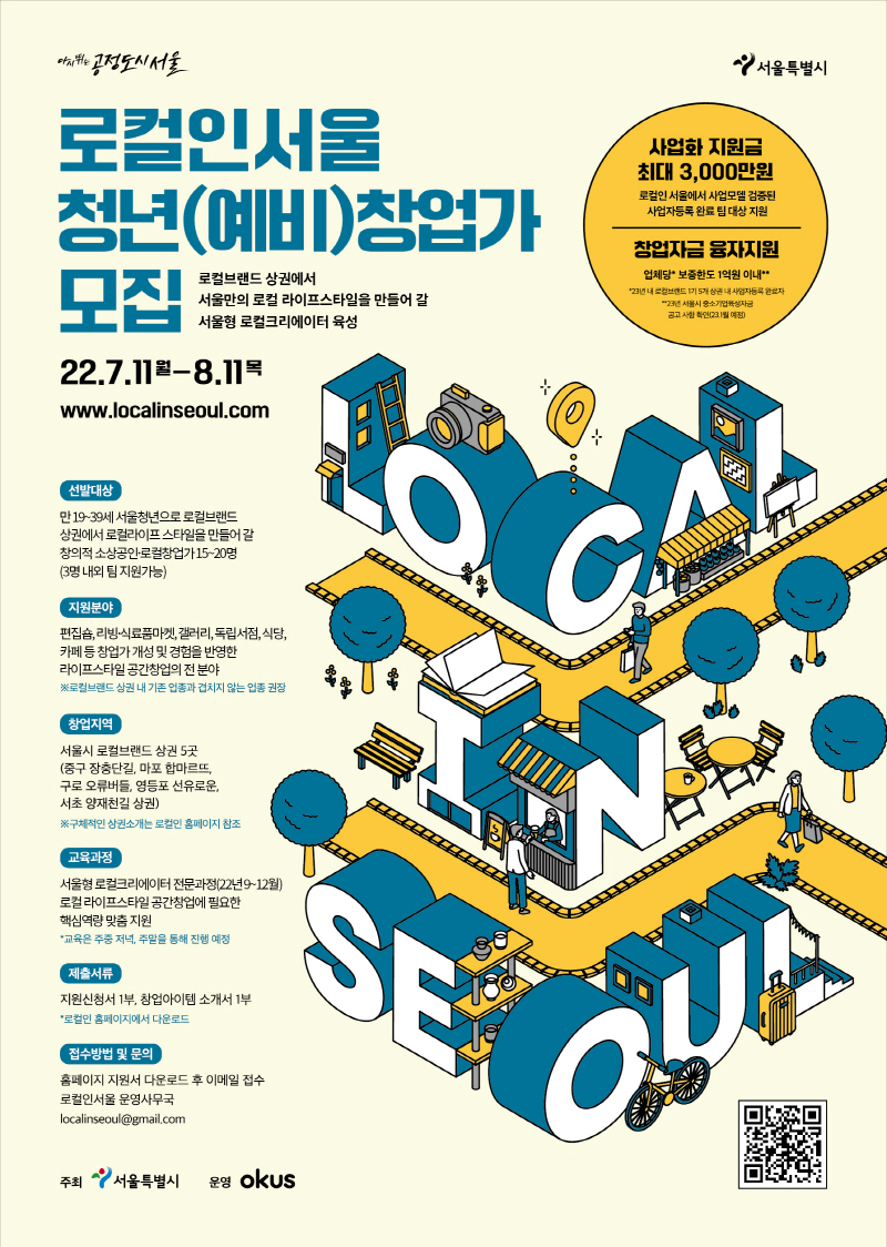 서울시, 골목상권을 서울 대표 로컬브랜드로 레벨-업 시킬 청년창업가 양성