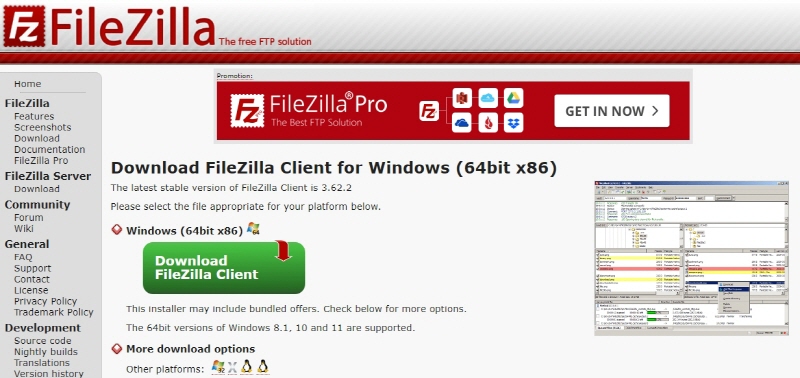 FTP 프로그램 파일질라(FileZilla) 다운로드 및 사용방법