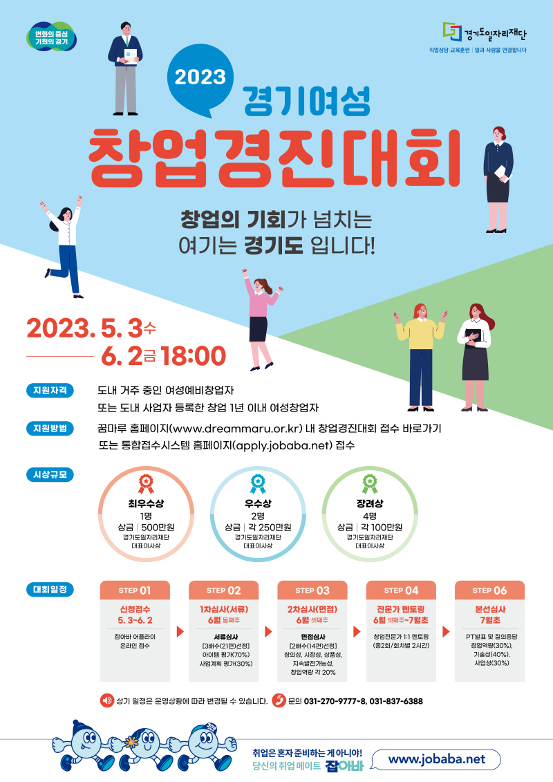 경기도, 여성창업 경진대회 개최. 6월 2일까지 참가자 모집