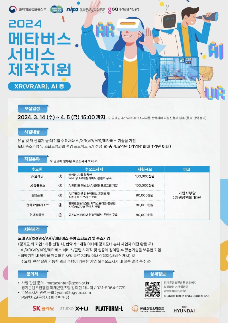 경기도, 대기업 유통분야와 중소 메타버스 기업 연계. 서비스·콘텐츠 제작지원